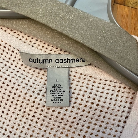 Autumn Cashmere Light Pink Cardigan Size Large - Picture 3 of 5